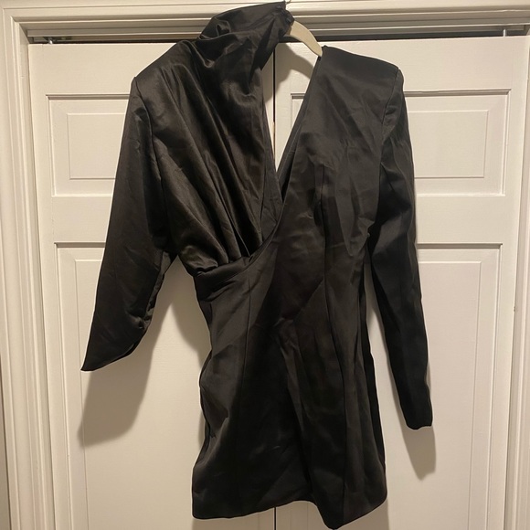 House of CB 'Mirella' Black Slash Neck Dress - Picture 11 of 14